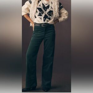 NWT Pilcro/Anthropologie Green Velvet Pants